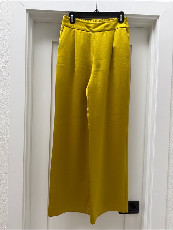 Express Pants - Express Wide Leg Pants in Mustard Yellow